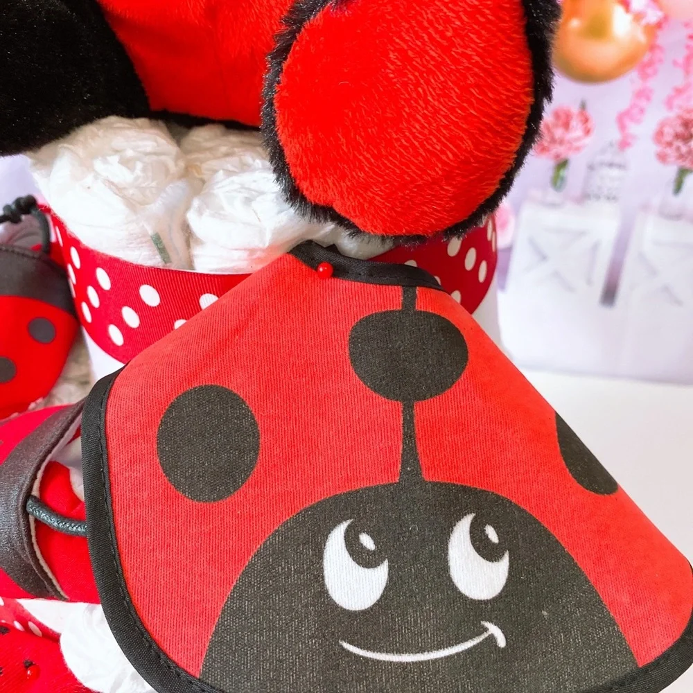 Ladybug Unisex Diaper Cake